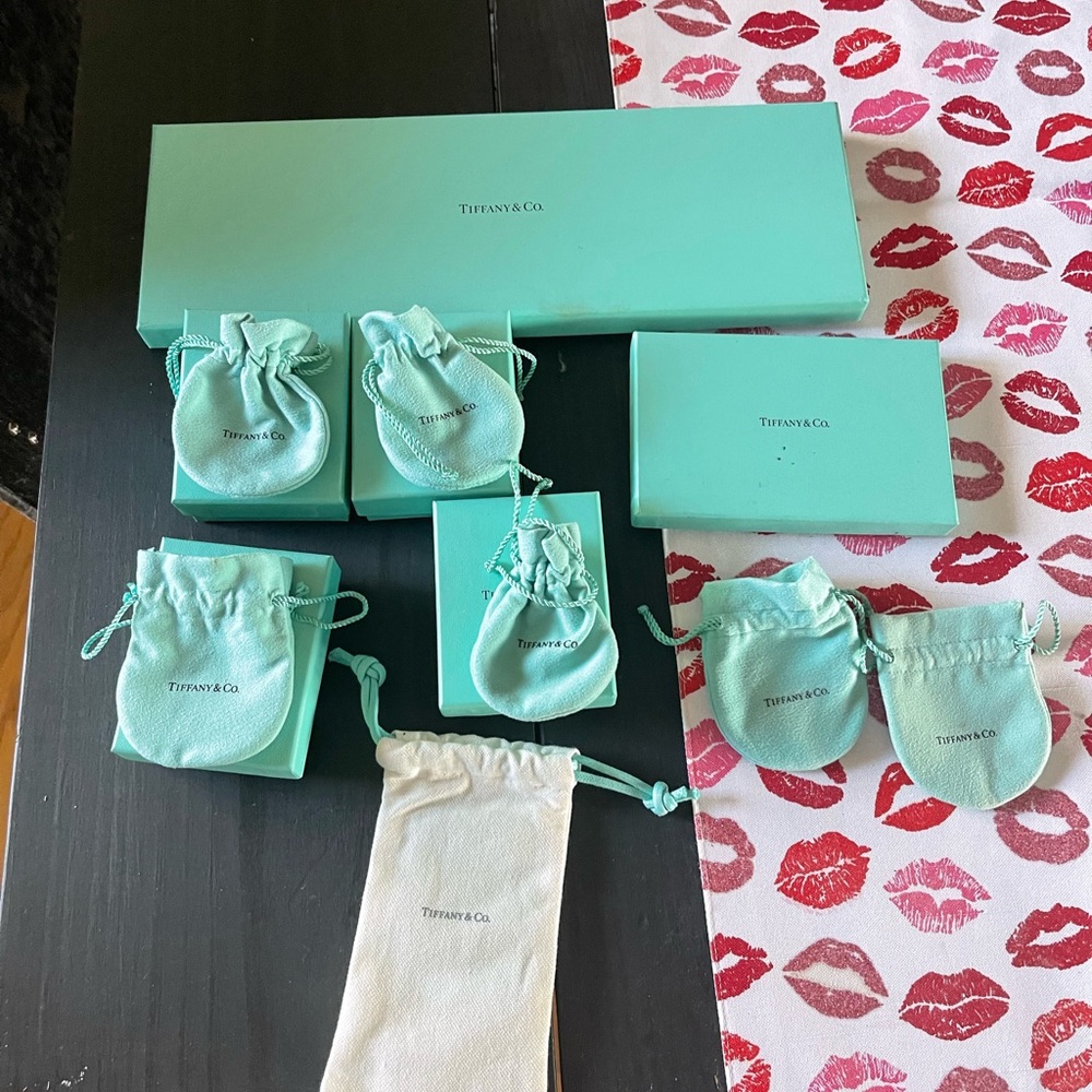 Tiffany boxes and jewelry bags